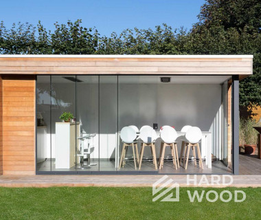 Полуоткрытая беседка с раздвижными стёклами №4 - фото 1316